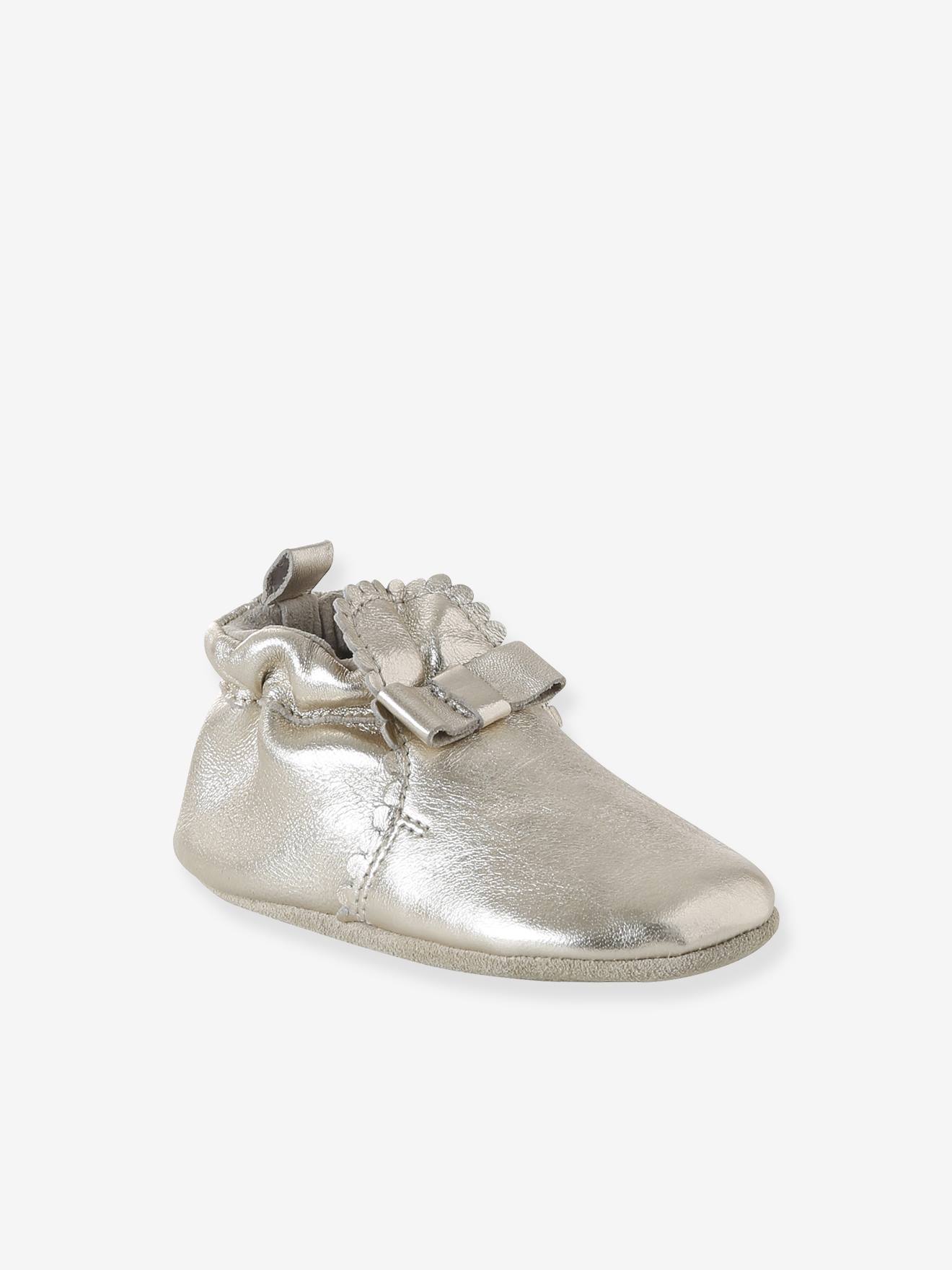 Chaussons Bébé En Cuir Souple Vertbaudet - Modèle "Mon Lion" - Taille 12/18 Mois (74/81 Cm) - Marron - 5