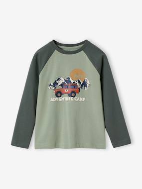 Garçon-T-shirt, polo, sous-pull-T-shirt motif graphique garçon manches raglan