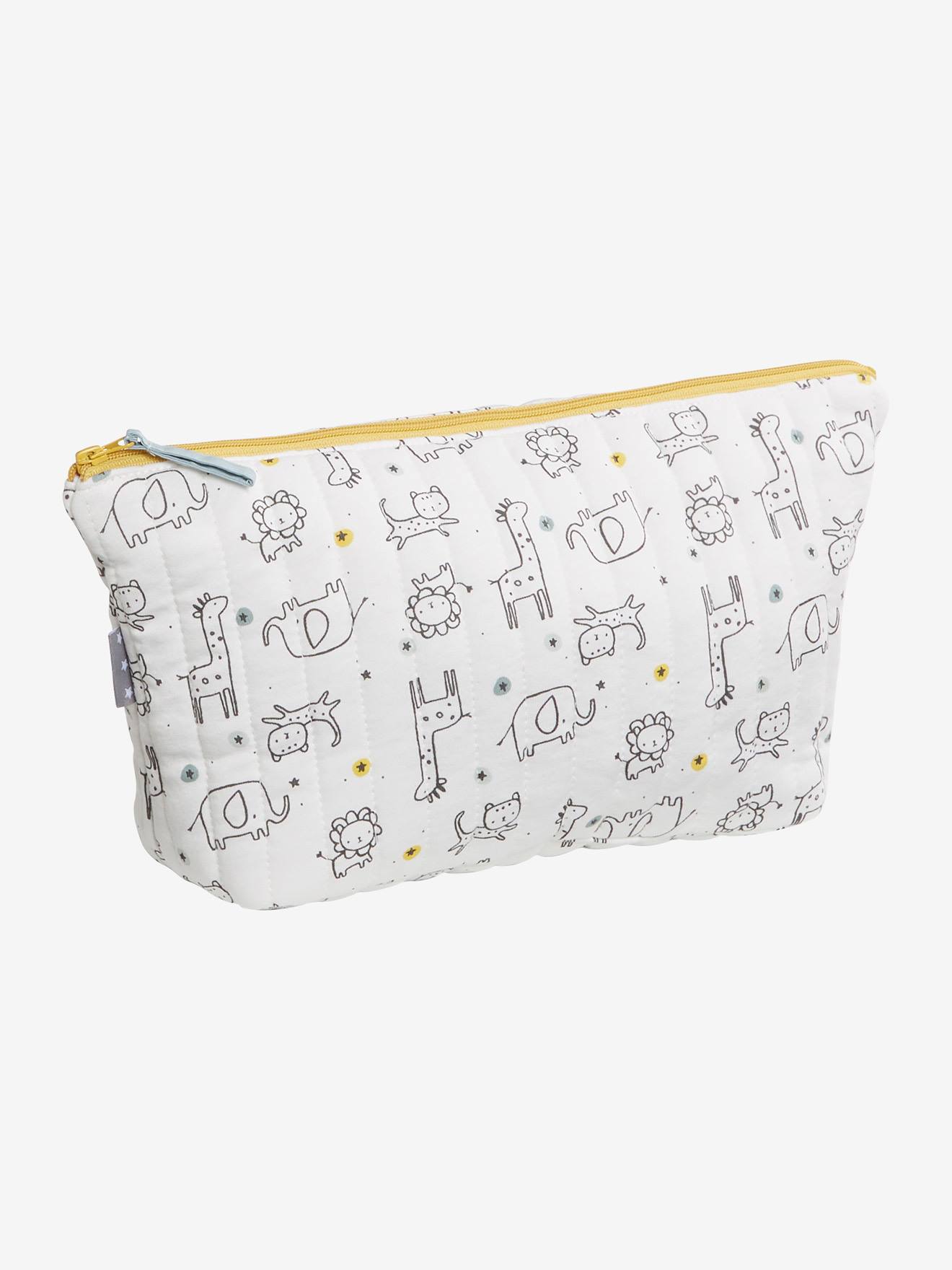 yellow toiletry bag
