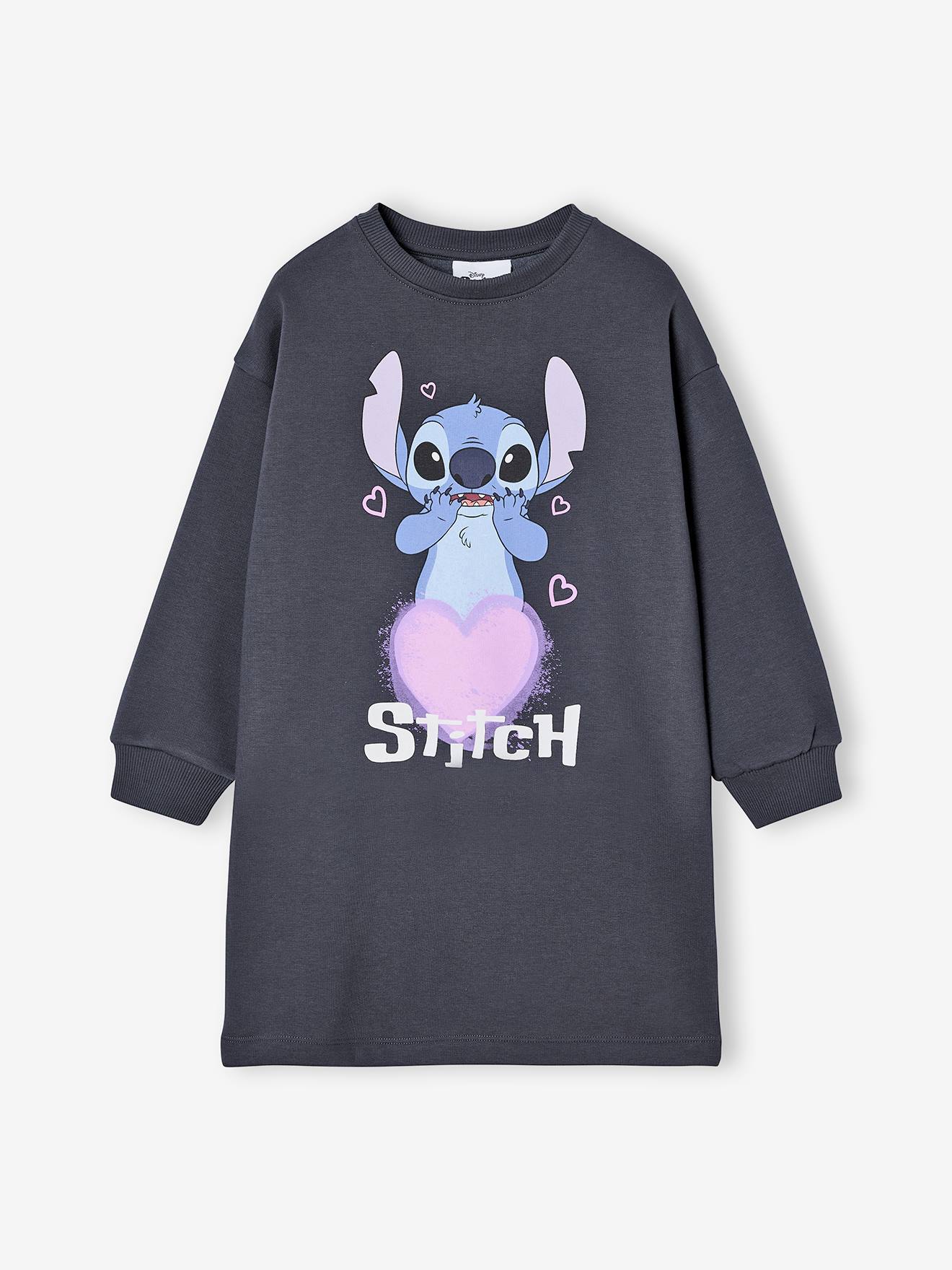 Disney LILO & STITCH fleece sweatshirt dress - anthracite, Girls Disney LILO & STITCH fleece sweatshirt dress - anthracite, Girls