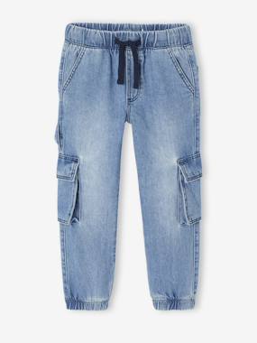 Loose-Fit Baggy Jeans, for Boys denim blue, Boys