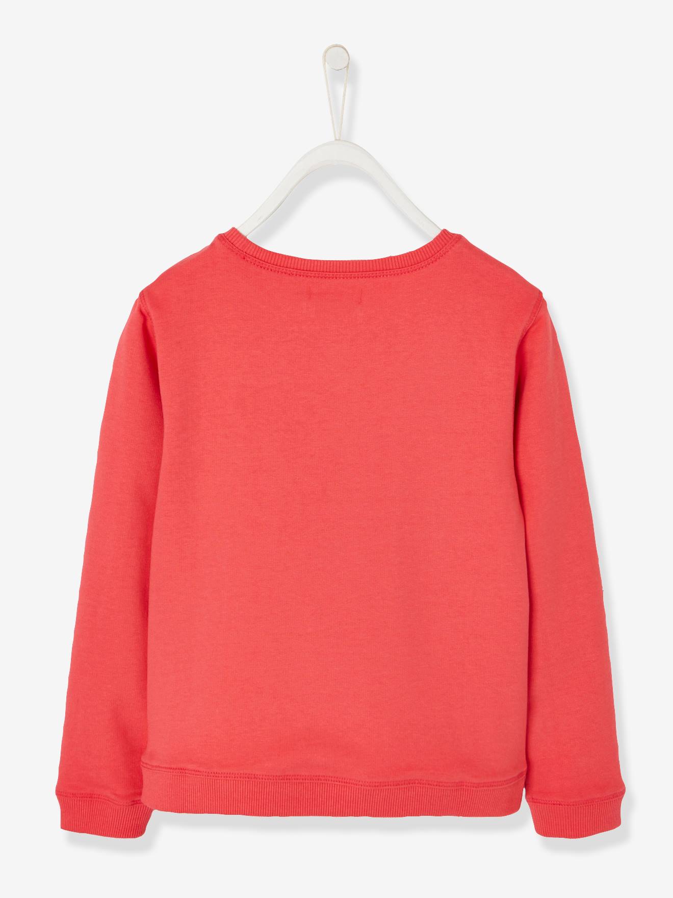 light red sweatshirt