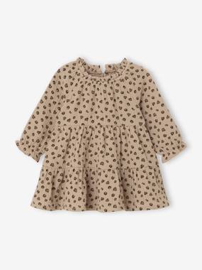 Baby- Ruffled Dress in Cotton Gauze, for Girls