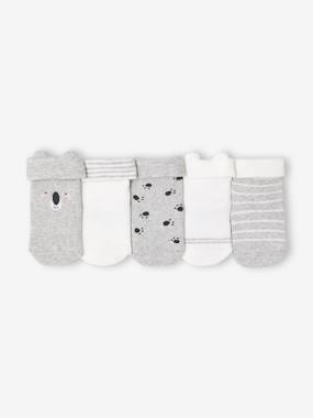 Pack of 5 Pairs of "Koala" Socks for Babies  - vertbaudet enfant