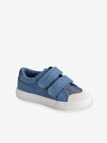 Touch Fastening Trainers In Canvas For Baby Boys Blue Multi Shoes