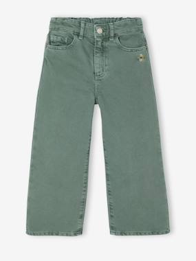 Pantalon fille large couleur   - vertbaudet enfant
