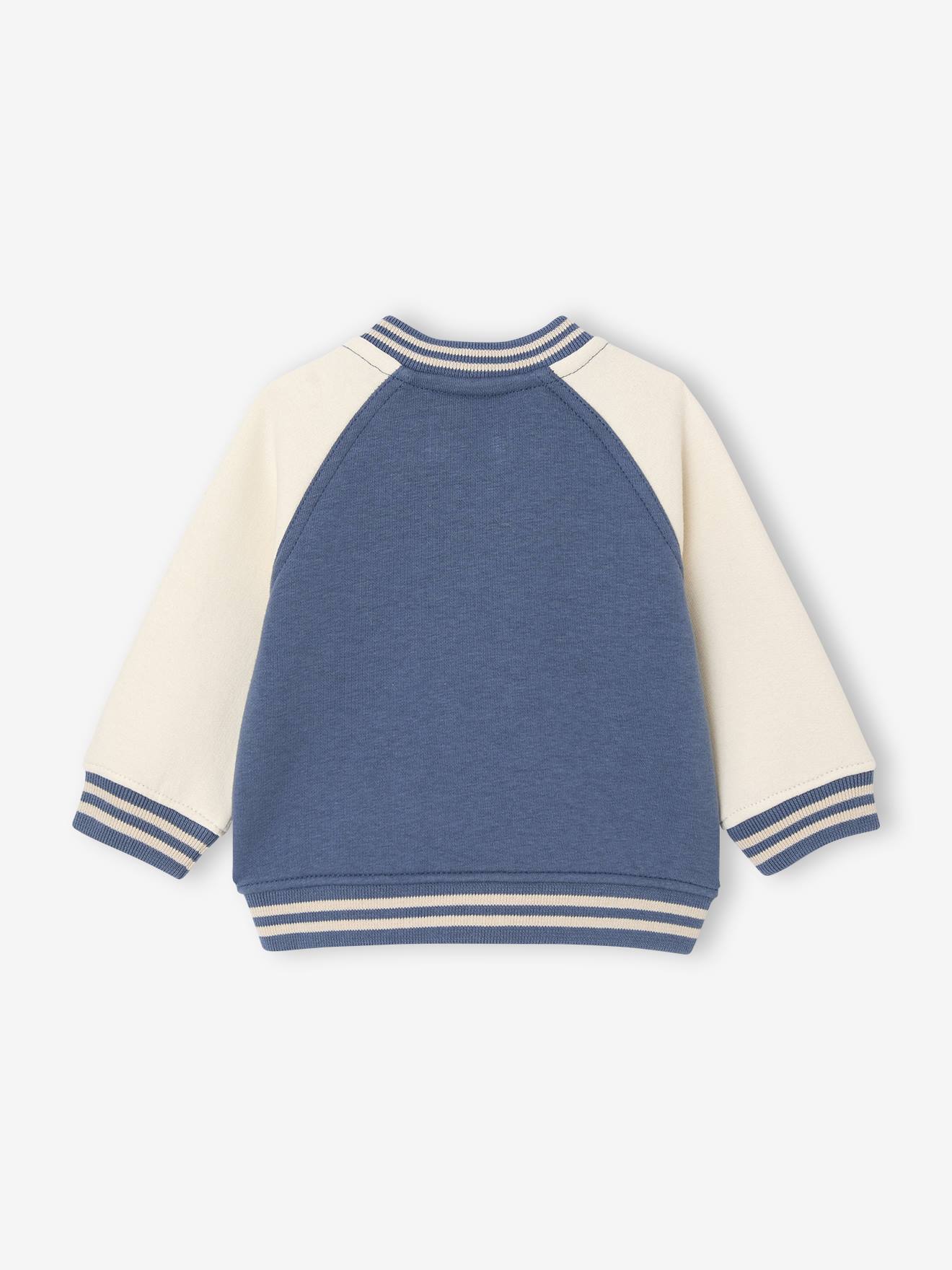 VERTBAUDET Sweat Bébé Imprimé Mauve 3 Mois (60 Cm) – Coton Doux, Volants Mignons, Ouverture Pressions Dos