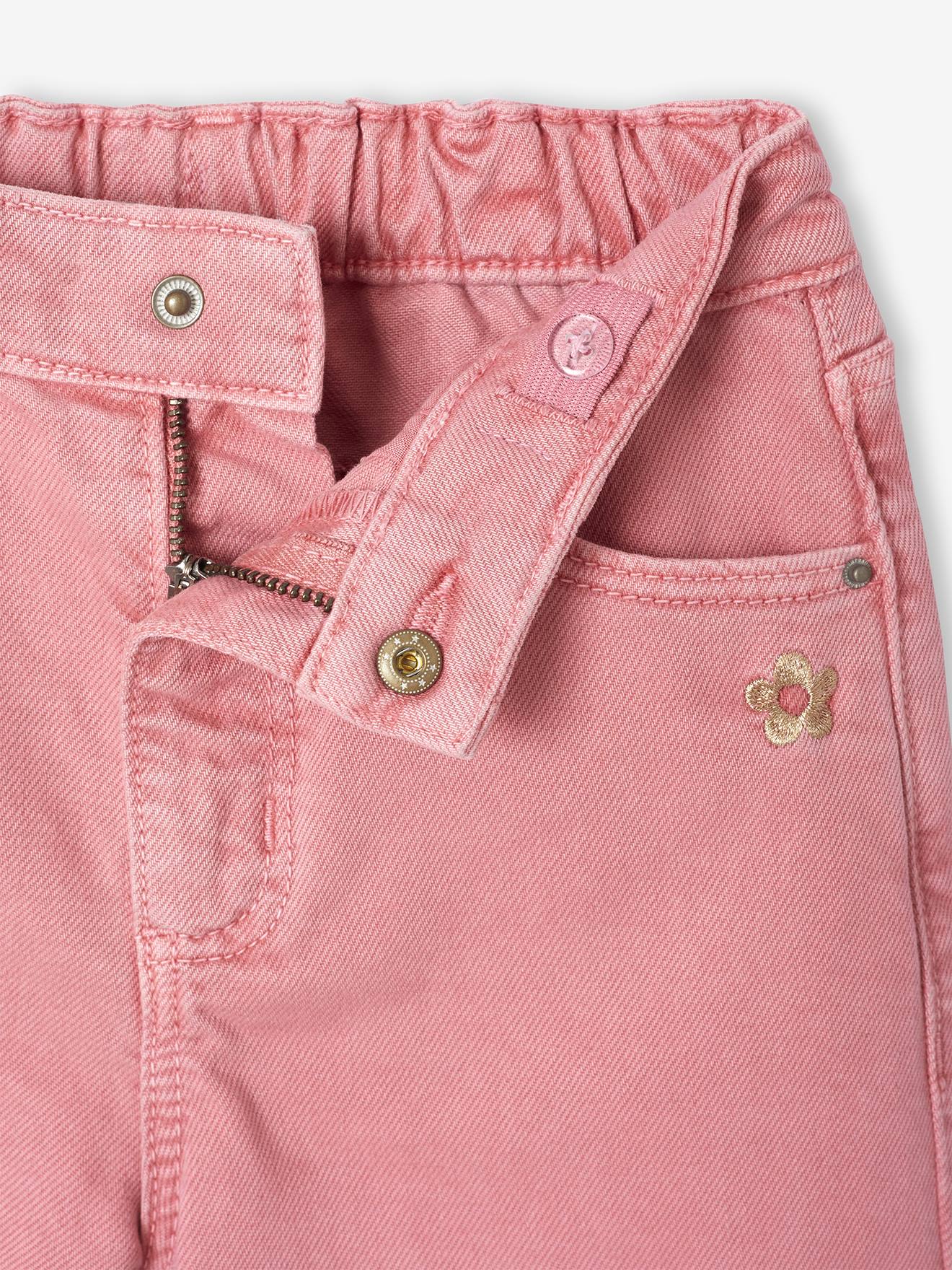 Pantalon Fille Rose - Taille 10 Ans - Mélange Coton - Occasion