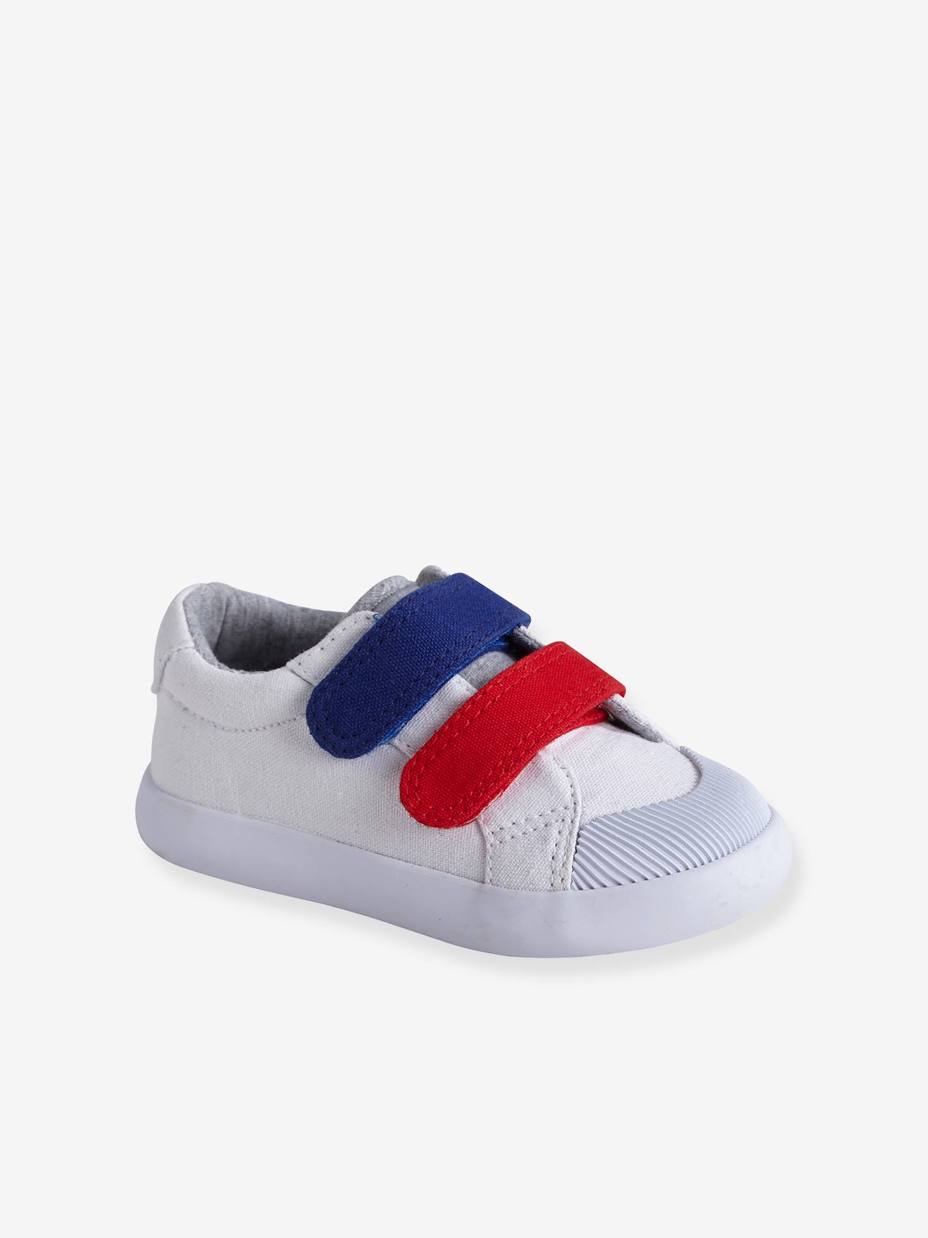 boys white canvas trainers