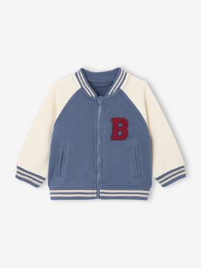 Teddy style fleece baby cardigan with bouclé badge  - vertbaudet enfant