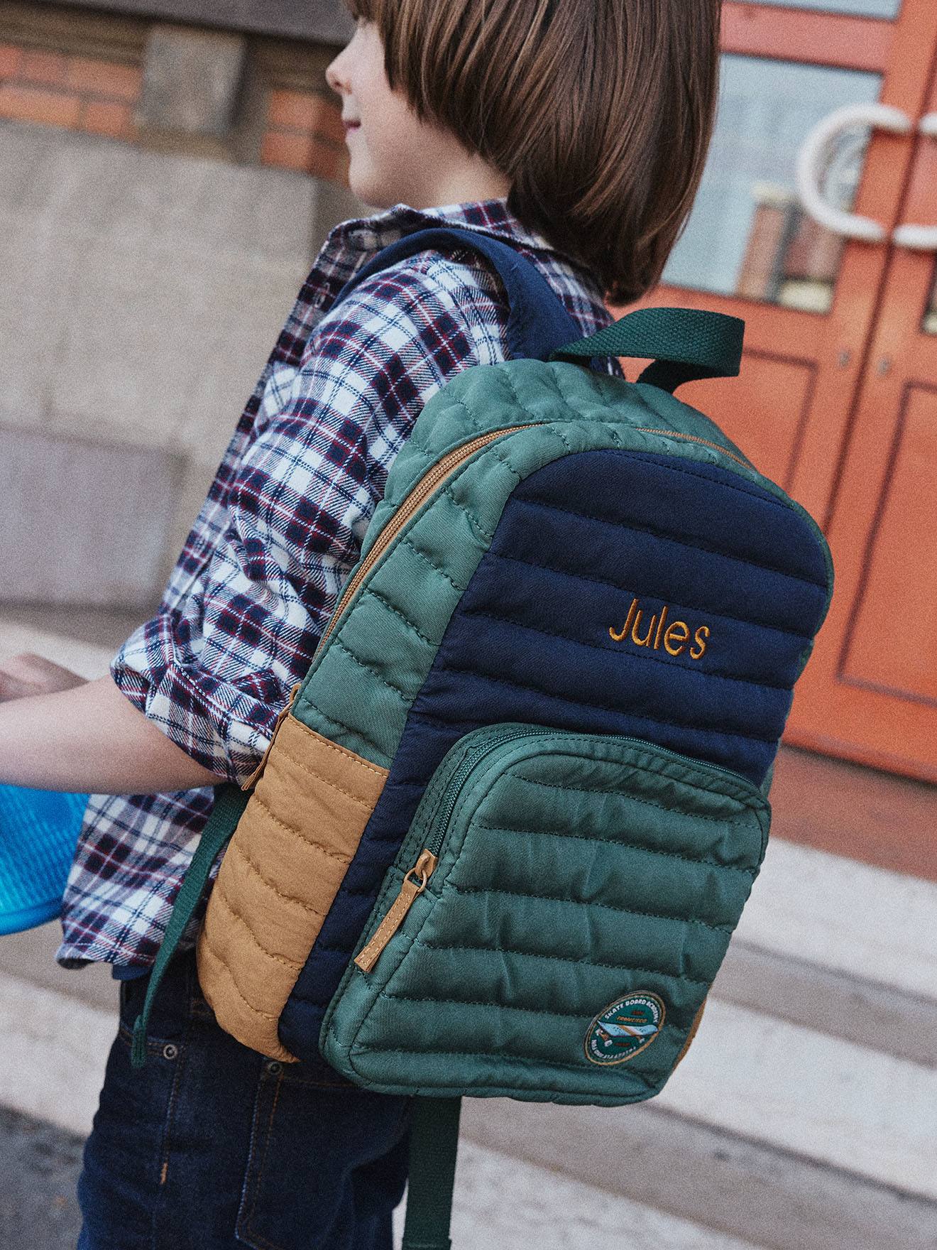 "Skate academy" backpack for boys - green