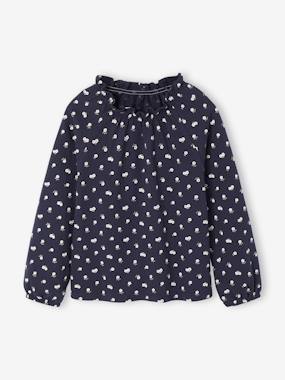Girls- Fancy Top, Elasticated Ruffled Neckline, for Girls