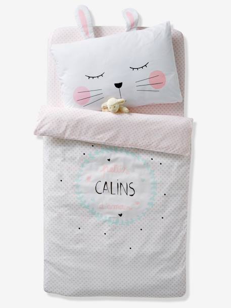 Housse De Couette Bebe Calins D Amour Oeko Tex Blanc Linge De Lit Deco