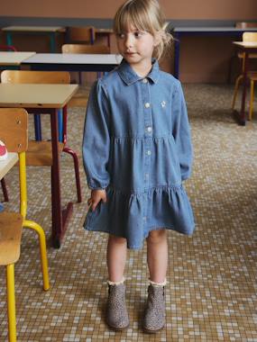 Girls-Lightweight Denim Dress for Girls