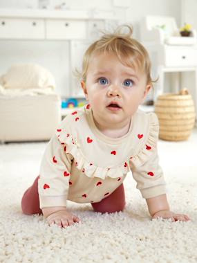 Ruffled Sweatshirt + Leggings Combo for Babies  - vertbaudet enfant