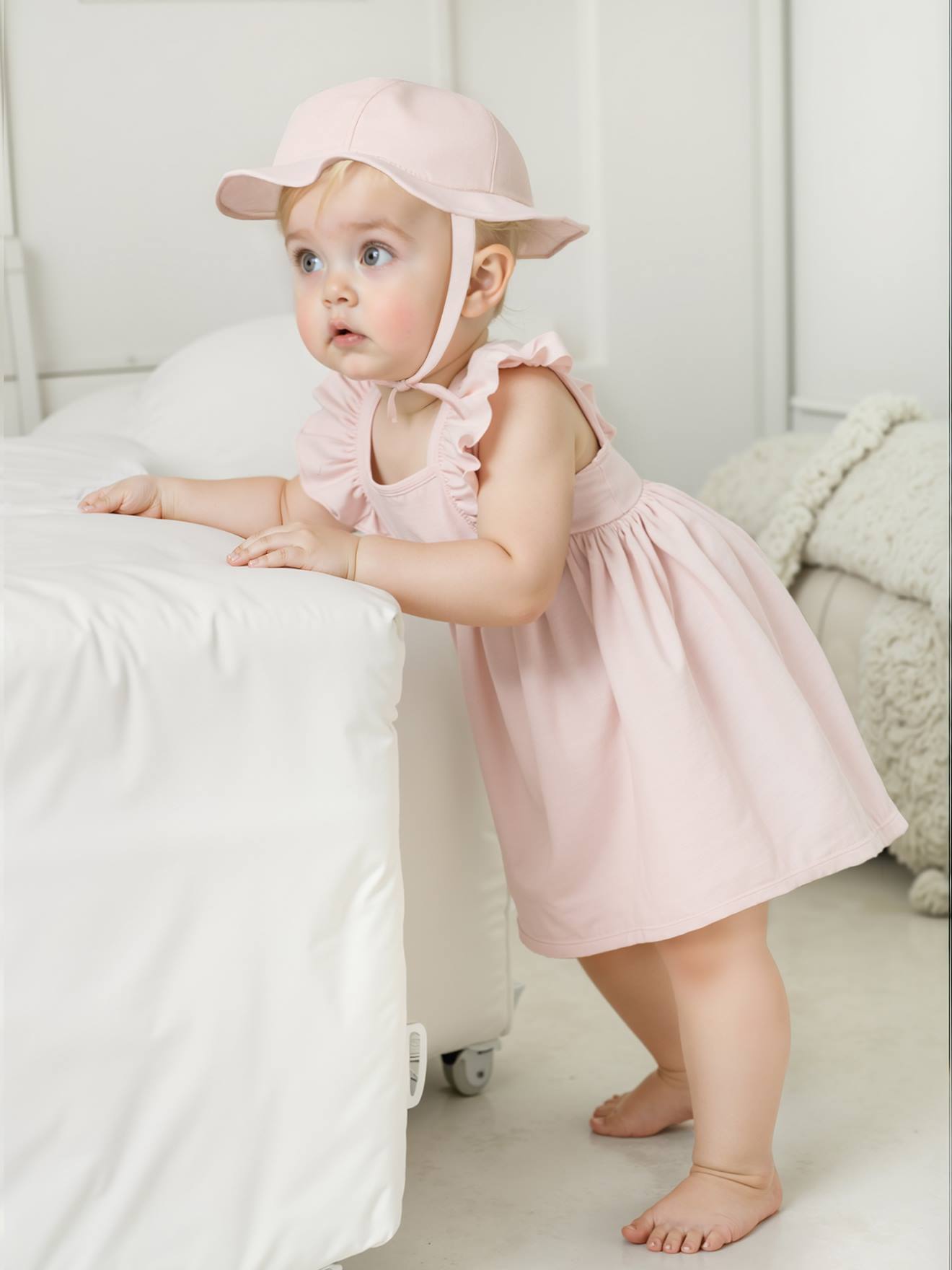 Robe Bebe Fille Coffret Robe Capeline Vertbaudet Rose Mois