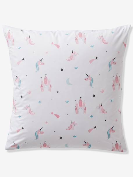 Ready-for-Bed Set with Duvet, Magic Unicorns Theme PINK LIGHT SOLID WITH DESIGN - vertbaudet enfant 