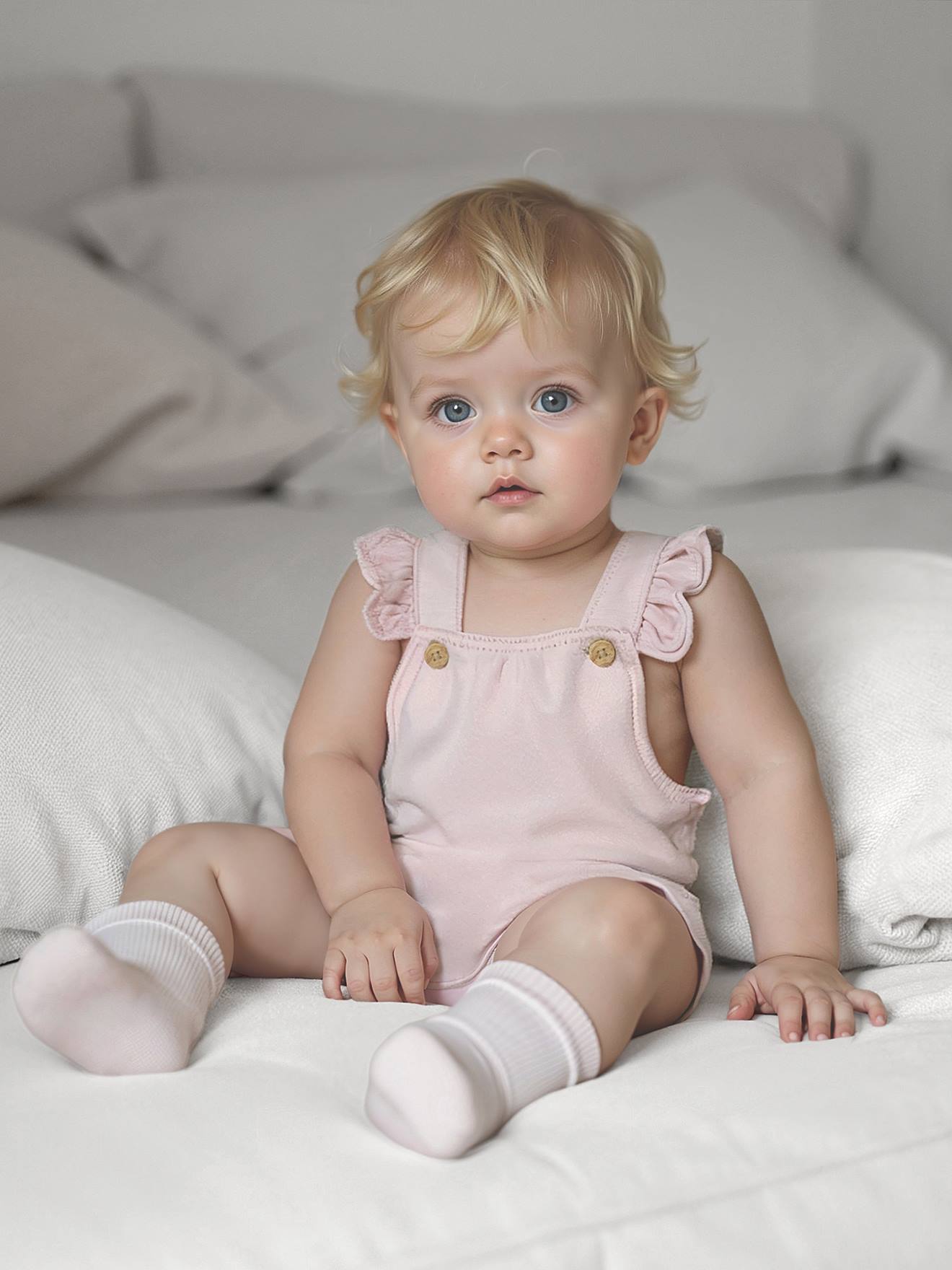 Salopette Courte Bébé Fille MOTHERCARE Coton Blanc - Tailles 9-12 Et 12-18 Mois - Neuf Avec étiquettes