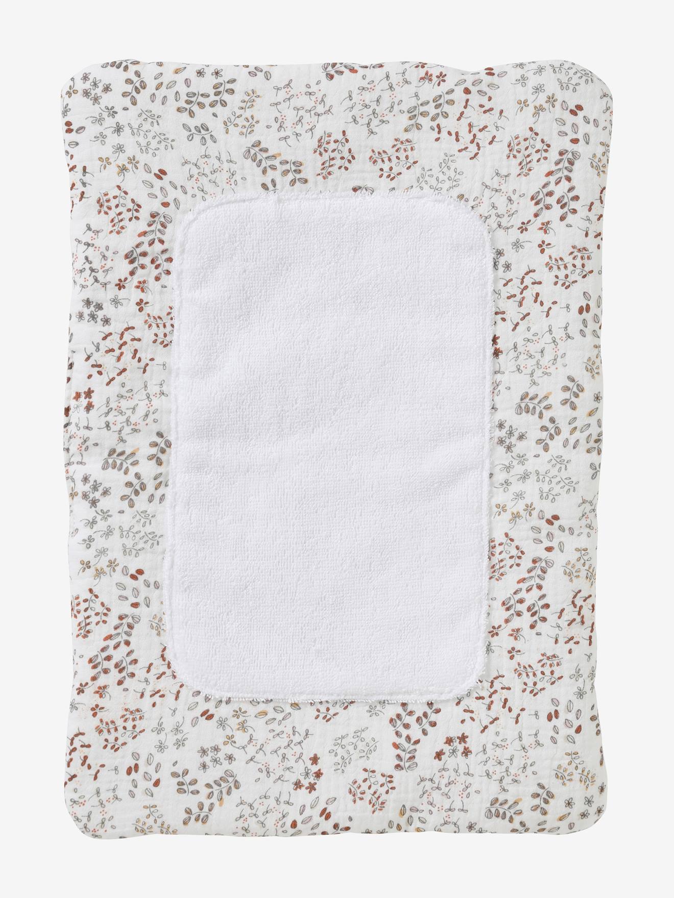 Matelas à langer pour poupon en gaze de coton beige