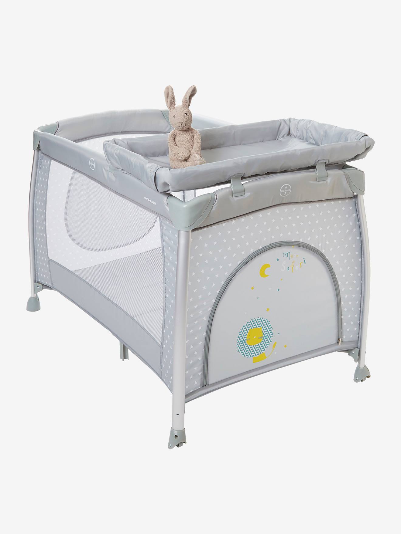 dark grey cot bed