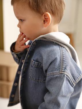 Hooded Denim Shirt for Babies  - vertbaudet enfant