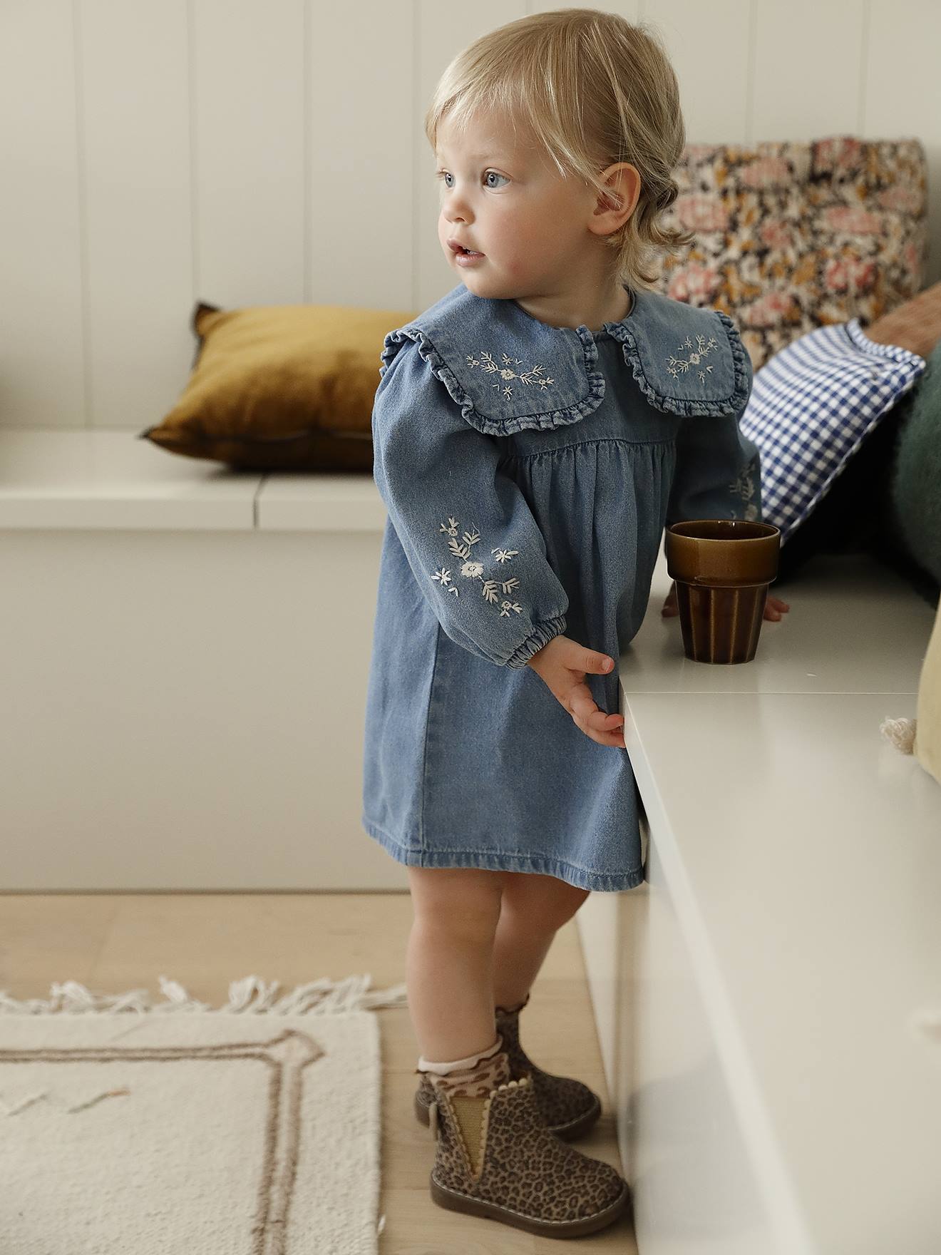 infant blue jean dress Blue Jean Baby Tube Denim Mini Dress – Thomas and Rye main image 1