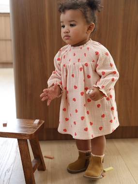 Baby-Baby dress printed with little hearts