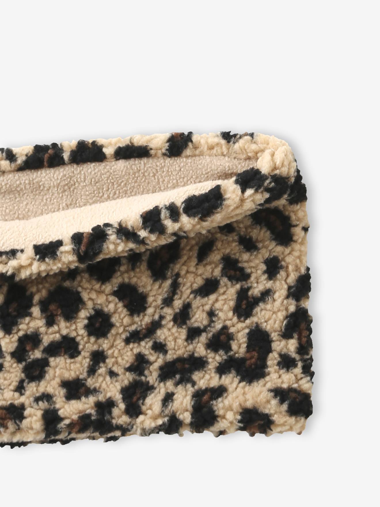Snood Fille Vertbaudet En Sherpa Imprimé Léopard - Doublure Polaire - Chaud Et Doux - 100% Polyester