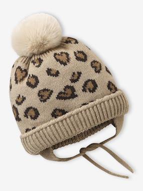 Ensemble Bonnet Péruvien, Snood Et Moufles Bébé Vertbaudet - Taille 3/6 Mois (60/67 Cm), Motif Ourson Jacquard, Doublure Polaire