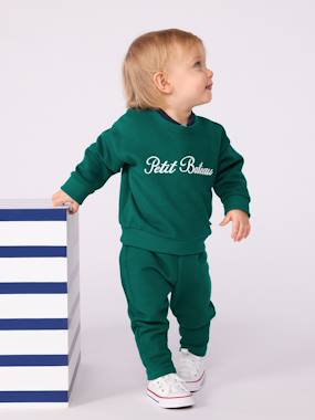 Sweatshirt in Plain Cotton for Babies, PETIT BATEAU rose, Baby