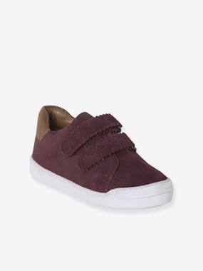 -Hook-and-Loop Leather Trainers for Girls, Designed for Autonomy