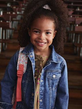 Veste En Jean Pour Fille Brodée - Blouson Décontracté Printemps/Automne