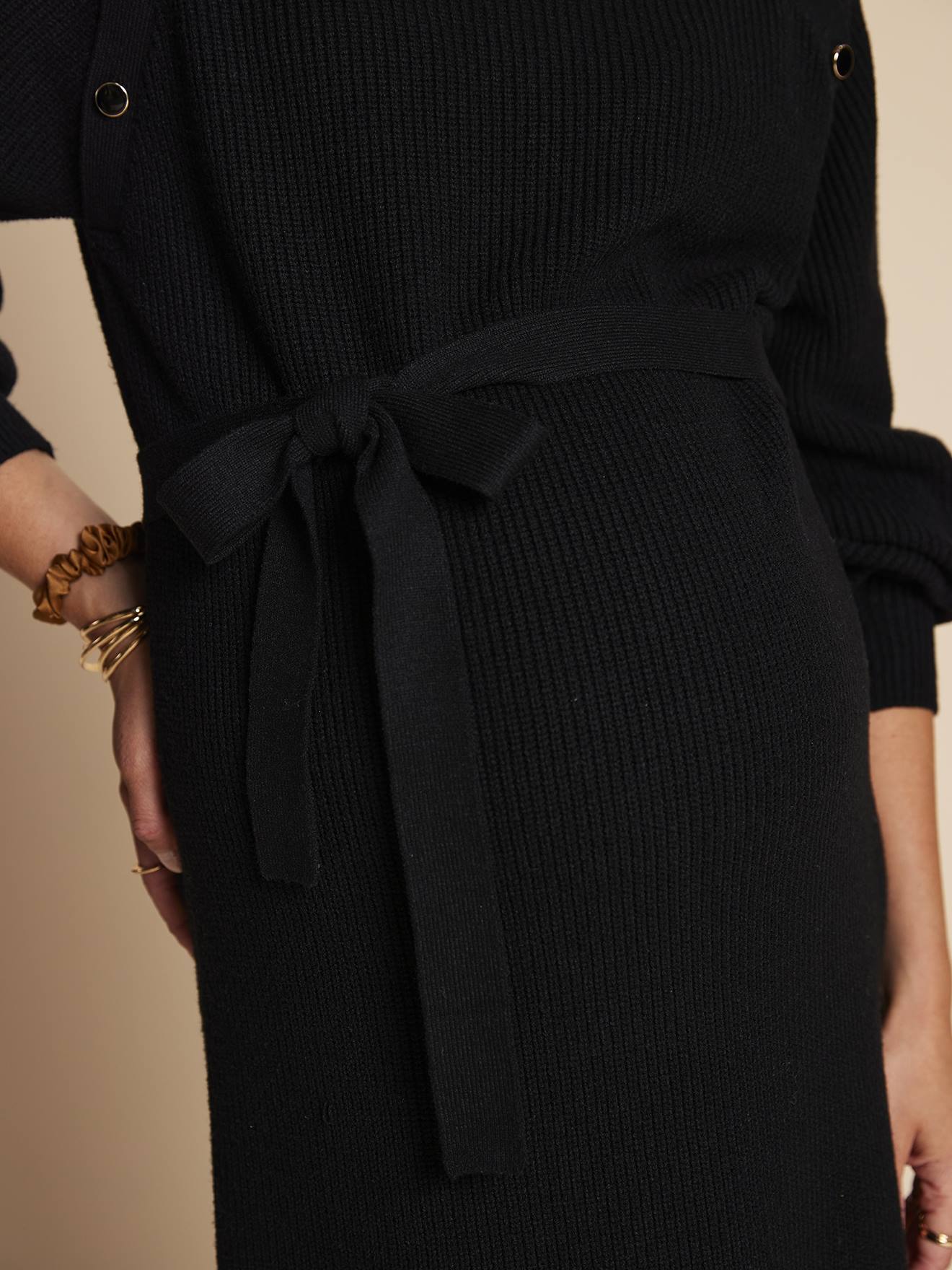 ENVIE DE FRAISE maternity knitted dress - black, Maternity