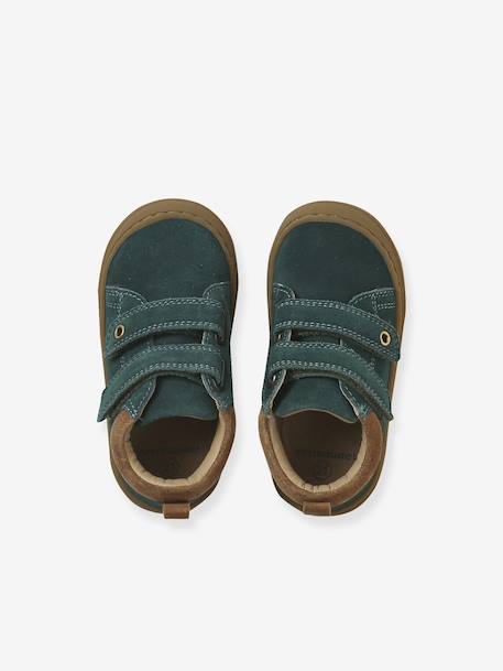 Chaussures premiers pas bébé velcro beige+bleu+bleu électrique+bleu océan+chocolat+lot beige+lot marron+lot vert+marron+ocre+vert+vert sauge - vertbaudet enfant 