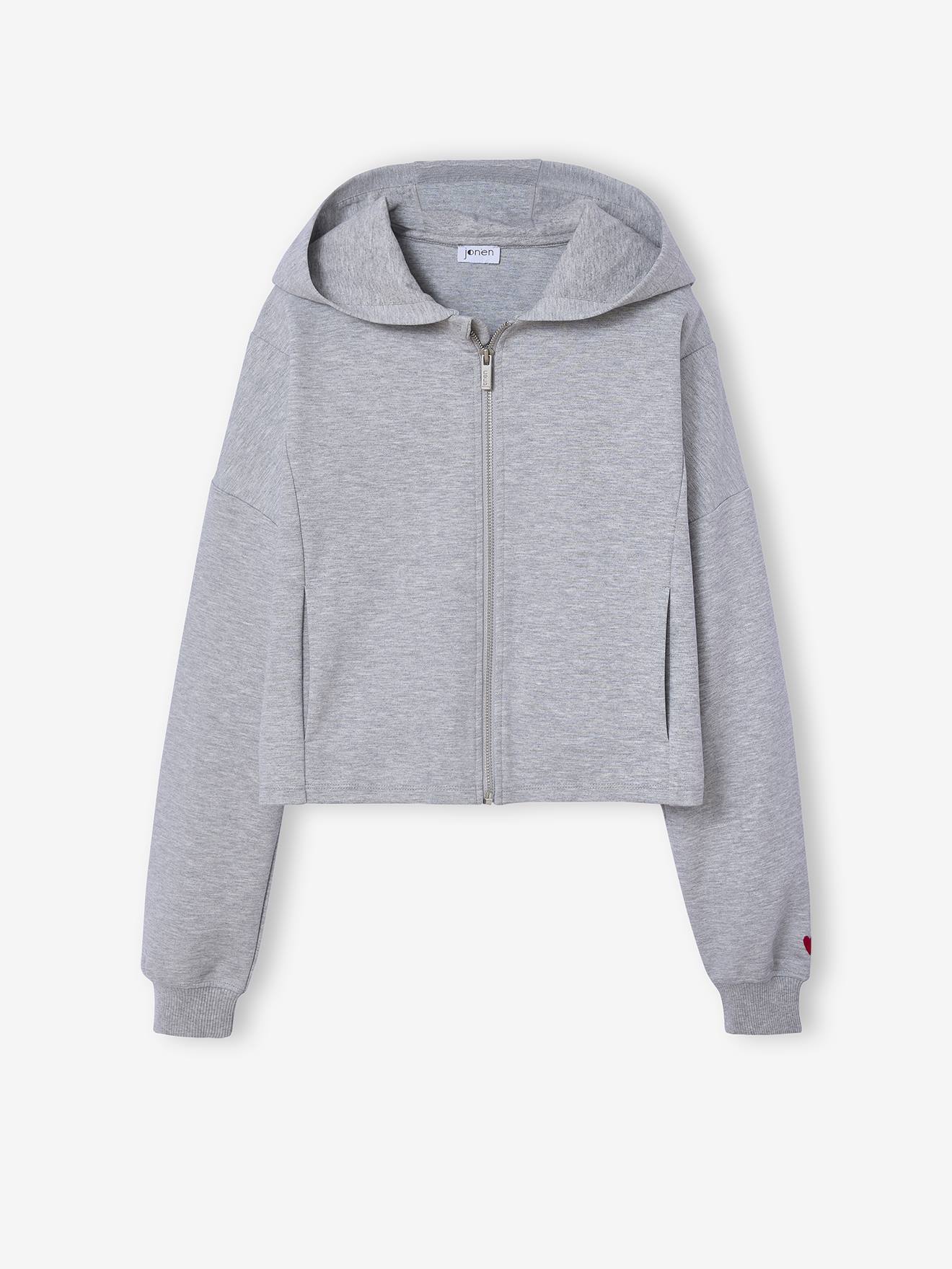 Sweat à Capuche Zippé Fille - Veste Décontractée Manches Longues, Pour Fille 4-15 Ans, Automne-hiver
