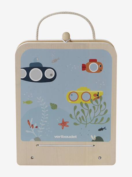 Porteur + Siège Poupon En Bois FSC® Beige Moyen Uni Avec Decor