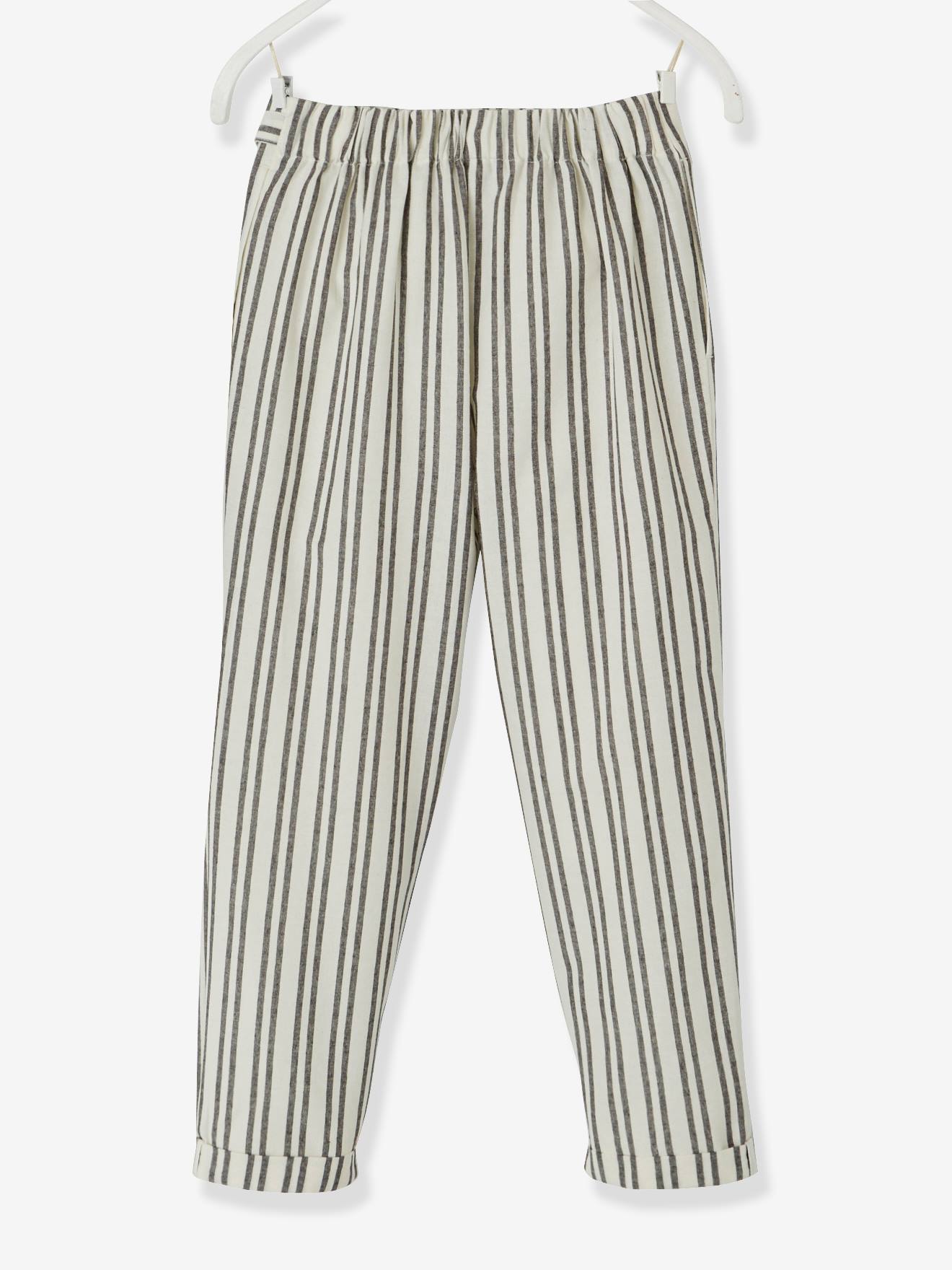 girls striped trousers