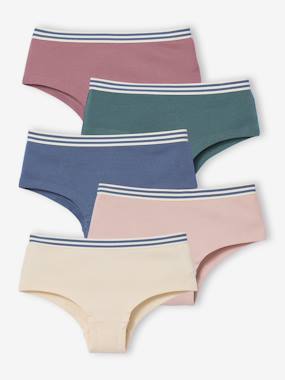 Fille-Sous-vêtement-Lot 5 Shorties Jonen unis fille