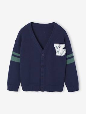 Gilet Garçon Col Montant Manches Longues - Zip Devant, Poche Kangourou, 60% Coton 40% Acrylique