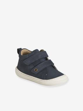 Shoes-Pram Shoes in Soft Leather with Hook&Loop Strap, for Babies, Designed for Crawling