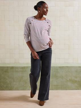 -Wide Leg Jeans for Maternity