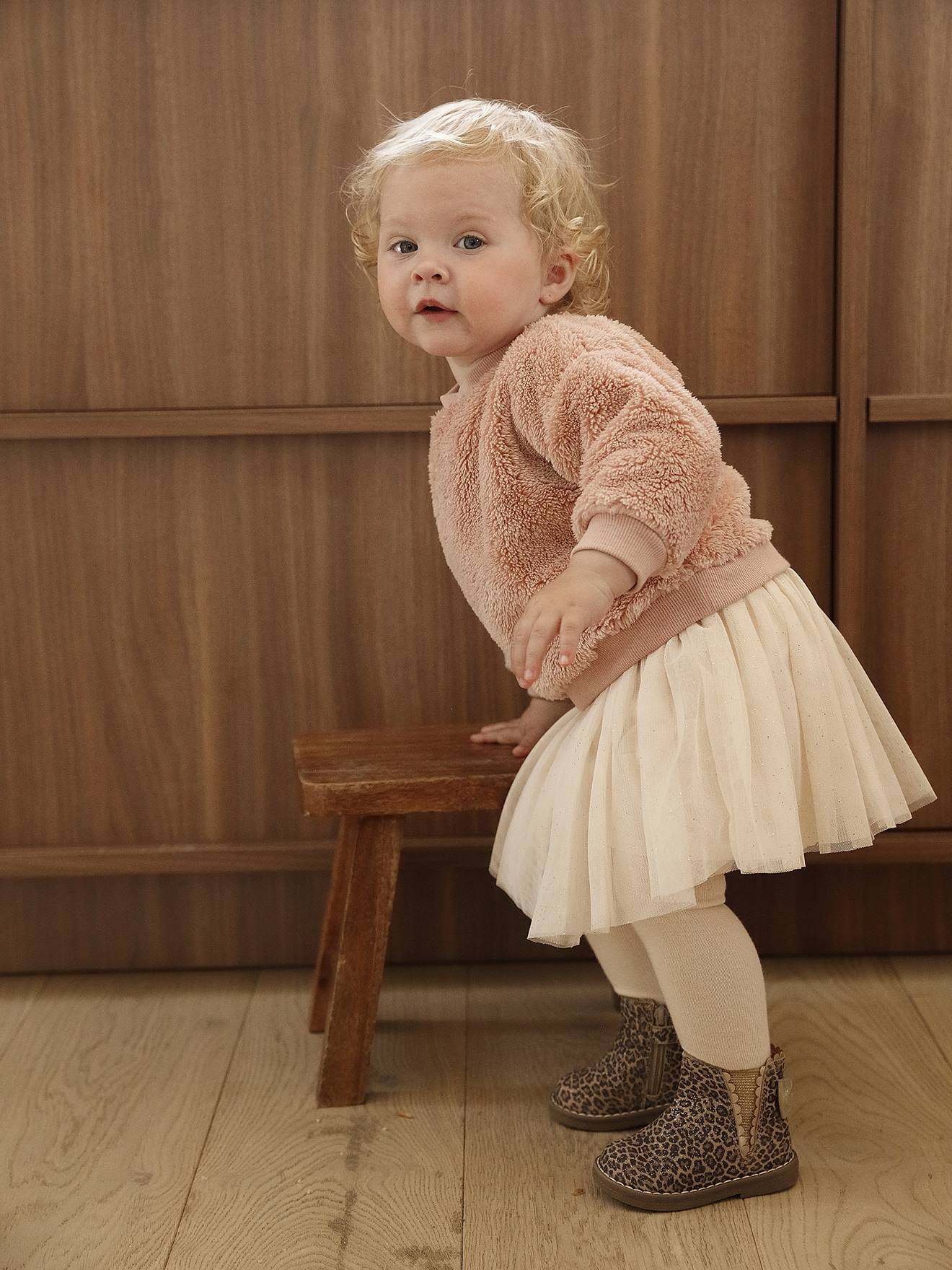 Baby sweatshirt + skirt set - rosy, Baby