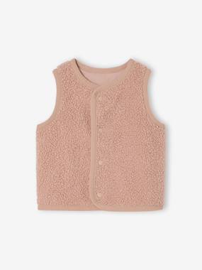 Sleeveless faux fur baby cardigan  - vertbaudet enfant