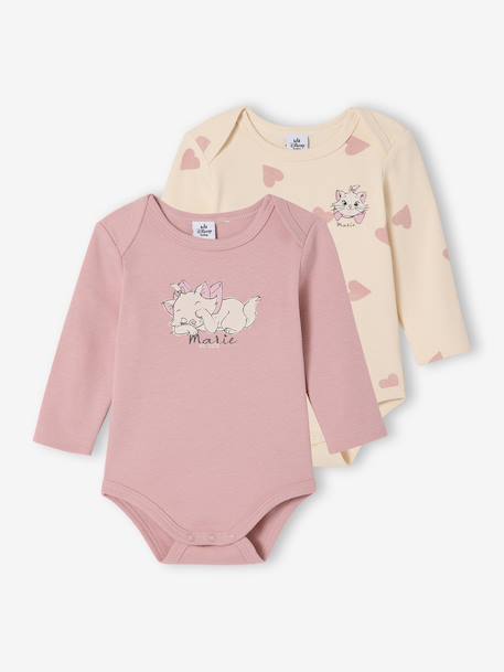 Lot de 2 bodies fille Disney Marie les Aristochats lilas poudré - vertbaudet enfant 