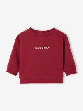 Sweat Bébé Vertbaudet Molleton | Capuche, Poche Kangourou | 100% Coton | Beige Clair Imprimé