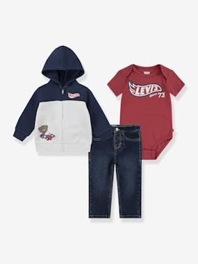 Baby-3-Piece Set: Bodysuit + Sweatshirt + Straight Leg Jeans, LEVI'S®