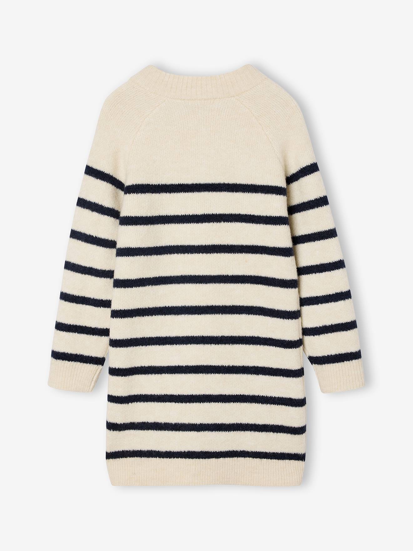 Tunic Beebay Fille Rayé Rose Et Marine - Taille 140cm (10-12 Ans) - Occasion Très Bon état