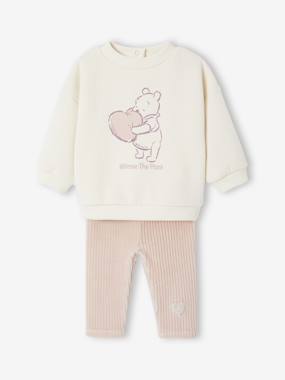 Disney® WINNIE THE POOH baby sweatshirt fleece set + velvet leggings  - vertbaudet enfant