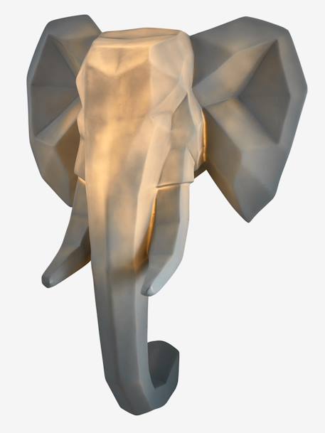 Trophée mural éléphant lumineux GRIS - vertbaudet enfant 