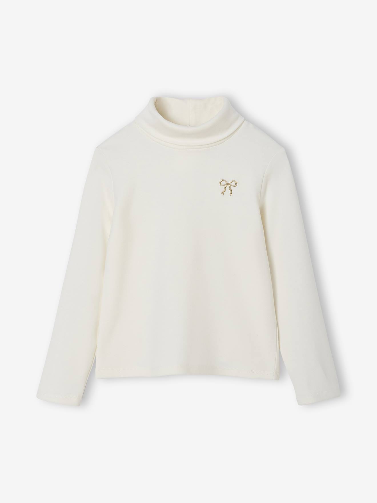Lot De 2 Sous-Pulls En Côtes Pour Fille - Col Montant Avec Cœur Pailleté - 95% Coton, 5% Élasthanne - Vertbaudet - 4